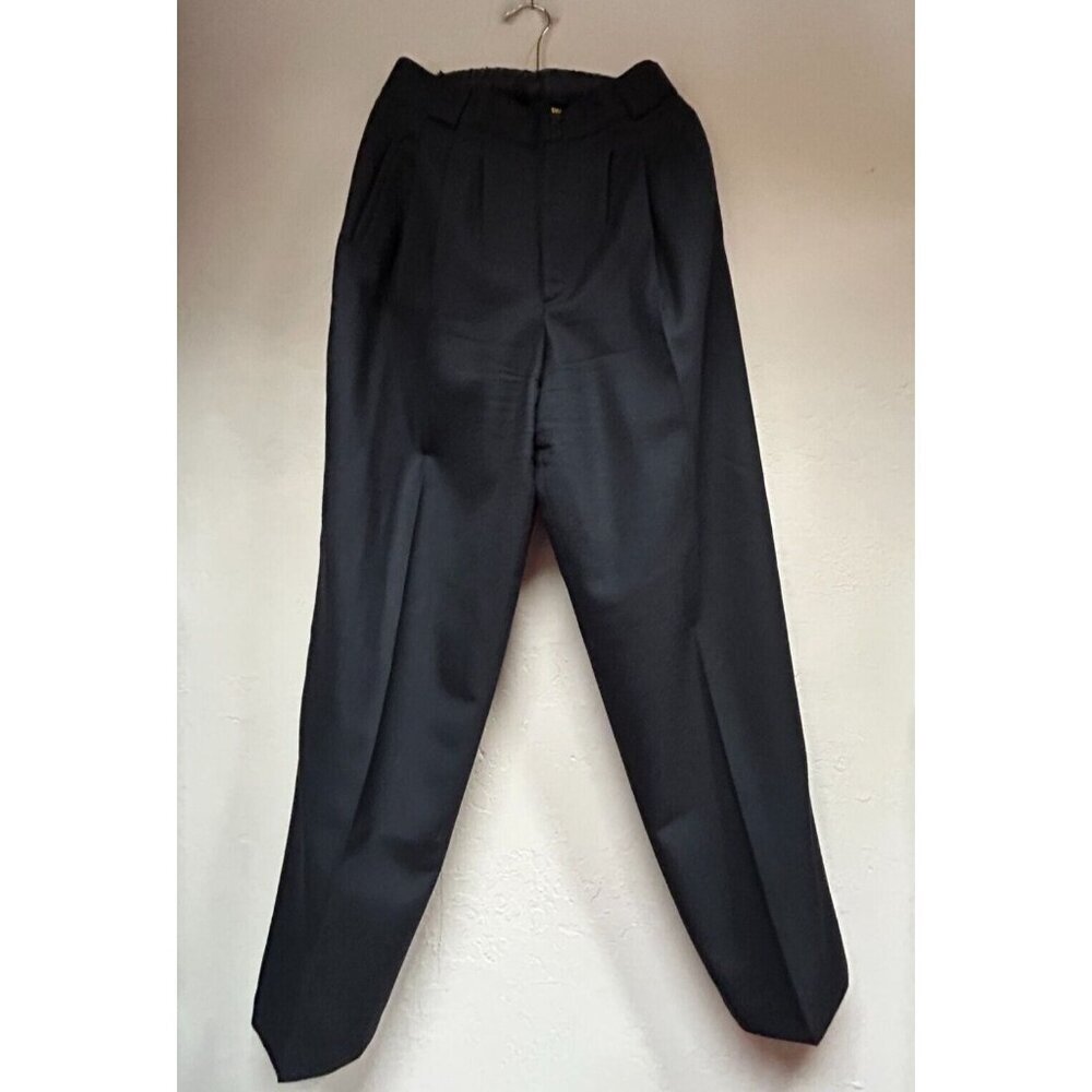 Collectible Gold by Giorgio Sant Angelo Womens Pleated Pants Size 14 Black Wool